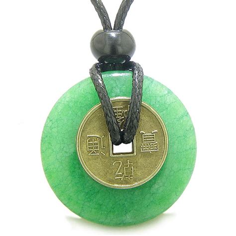 Emerald amulet lucky coin